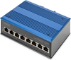 Изображение Digitus 8 port Fast Ethernet network switch, industrial, unmanaged, 1 RJ45 uplink