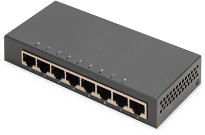 Picture of Digitus 8-port Gigabit switch, desktop, unmanaged, metal housing