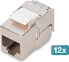 Picture of Digitus CAT 6A compact keystone module, shielded, tool-free mounting connection, 12 pcs.