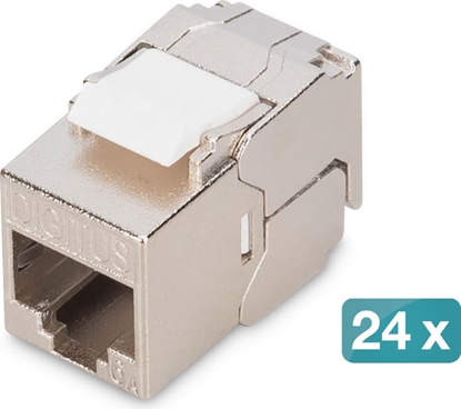 Изображение Digitus CAT 6A compact keystone module, shielded, tool-free mounting connection. 24 pcs.