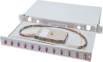 Picture of Digitus Fiber Optic Sliding Splice Box, 1U, Equipped, LC, OM4