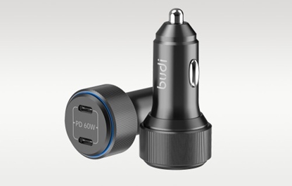 Picture of Divu USB-C automašīnas lādētājs 60W | DC 12–24V | Ātrā uzlāde 3.0 | BUDI
