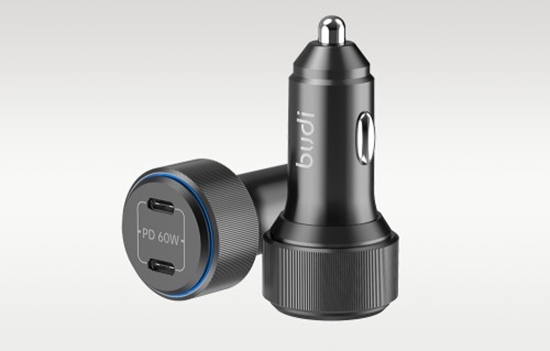 Picture of Divu USB-C automašīnas lādētājs 60W | DC 12–24V | Ātrā uzlāde 3.0 | BUDI