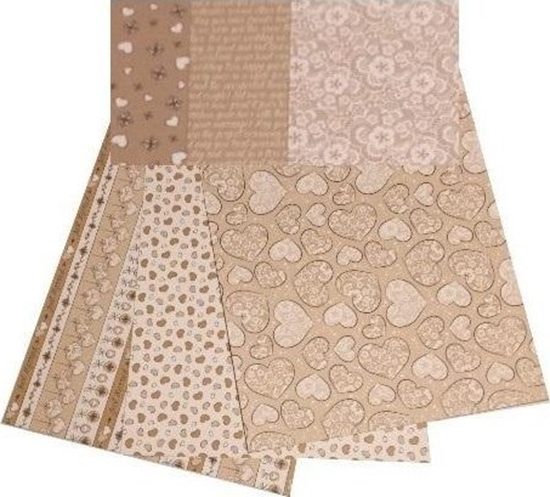 Изображение DKD Home Decor Karton obustronny 300g 24x34cm 3 akr MIX