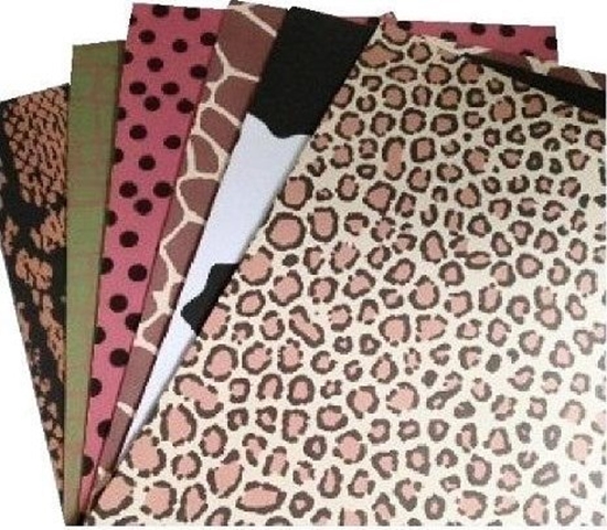 Изображение DKD Home Decor Karton w motywy zwierzce 24x34cm 6 arkuszy