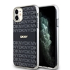 Picture of DKNY - DKNY PC/TPU Repeat Pattern Tonal Stripe Magsafe Case for iPhone 11 Black
