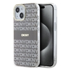 Picture of DKNY - DKNY PC/TPU Repeat Pattern Tonal Stripe Magsafe Case for iPhone 14 Beige