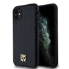 Изображение DKNY - DKNY PU Leather Repeat Pattern Stack Logo MagSafe Case for iPhone 11 Black