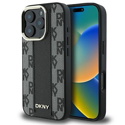 Изображение DKNY Apple DKNY Checkered Pattern Magsafe iPhone 16 Pro Max Case - Black