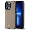 Изображение DKNY DKHMP15XPGHLME iPhone 15 Pro Max 6.7" beige/beige hardcase Grained Metal Logo MagSafe
