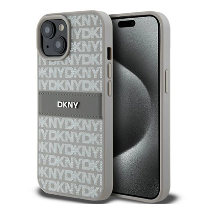 Изображение DKNY Leather Mono Stripe & Metal Logo case for