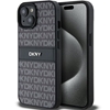 Picture of DKNY DKNY Leather Mono Stripe & Metal Logo Case for iPhone 15 Plus / 14 Plus - Black