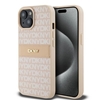 Picture of DKNY DKNY Leather Mono Stripe & Metal Logo Case for iPhone 15 Plus / 14 Plus - Pink