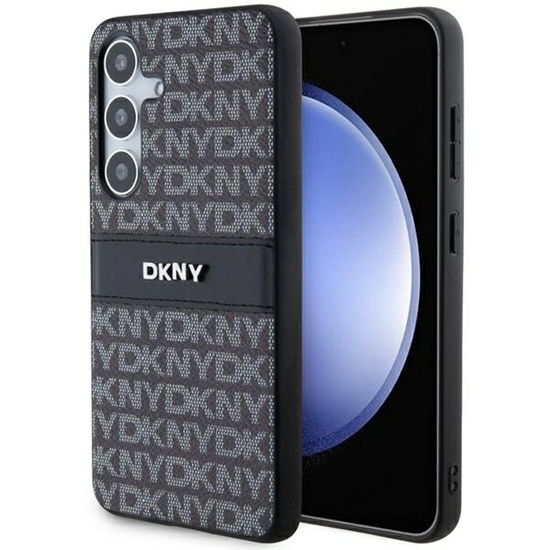 Изображение DKNY Leather Mono Stripe & Metal Logo case for