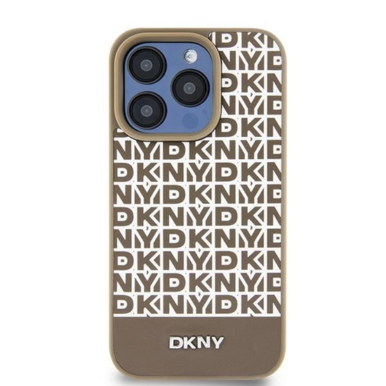 Изображение DKNY Leather Printed Pattern Metal Logo MagSafe Ca