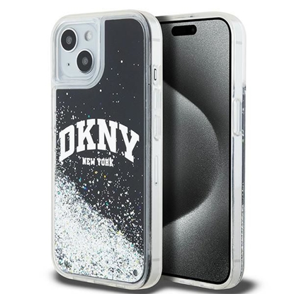 Attēls no DKNY DKNY Liquid Glitter Big Logo iPhone 14/15/13 Case - Black