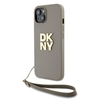 Picture of DKNY DKNY Wrist Strap Stock Logo case for iPhone 15 / 14 / 13 - beige
