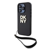 Picture of DKNY DKNY Wrist Strap Stock Logo case for iPhone 15 Pro - black