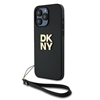 Picture of DKNY DKNY Wrist Strap Stock Logo case for iPhone 15 Pro Max - black