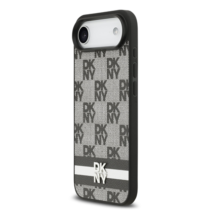 Изображение DKNY PU Leather Checkered Pattern and Stripe Case 