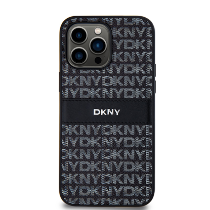 Attēls no DKNY PU Leather Repeat Pattern Tonal Stripe Case f