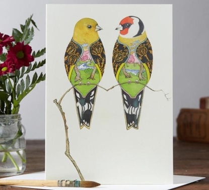 Picture of DM Collection Karnet A042 B6 + koperta Ptaki szczygy