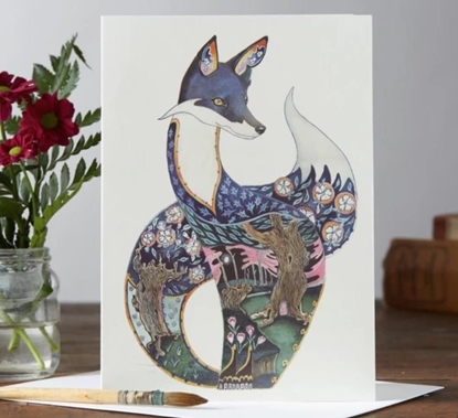 Attēls no DM Collection Karnet A060 B6 + koperta Niebieski lis