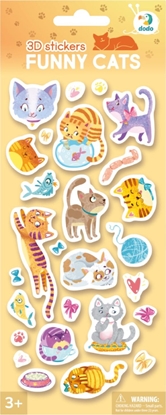 Picture of Dodo Naklejki 3D "mieszne Koty" Zestaw Dla Najmodszych Kolorowe Naklejki