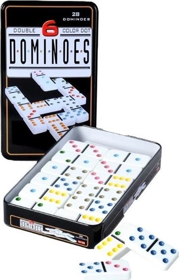 Picture of Domino Double 6 w metalowym pudeku