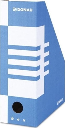 Picture of Donau POJEMNIK NA CZASOPISMA KARTONOWY DONAU 100 BIAO-NIEBIESKI
