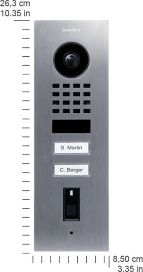 Picture of DoorBird DoorBird IP Video Türst. D1102FV Fingerpr. Edels. V2A, Unterpu