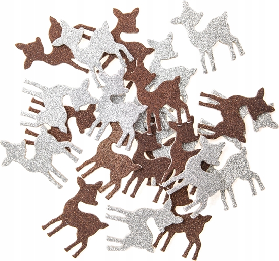 Picture of DP Craft Brokatowe naklejki z pianki Sarenki 30szt