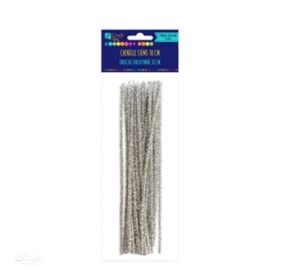 Picture of DP Craft Druciki kreatywne 30 cm srebrne, 25 sztuk. KSDR-031