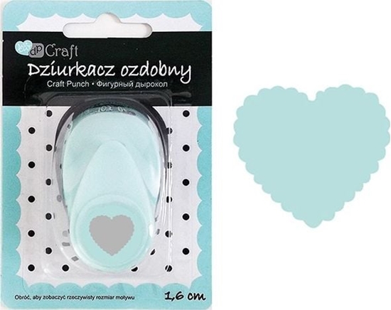 Изображение DP Craft Dziurkacz ozdobny DPCRAFT 1,6cm Serce falbanka Dalprint