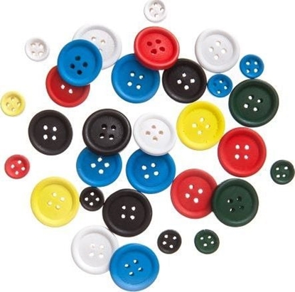 Attēls no DP Craft Guziki drewniane DPCRAFT Mix 30szt. - Brights Dalprint