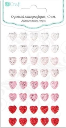 Picture of DP Craft Krysztaki samoprzylepne DPCRAFT 40szt. Serduszka Dalprint