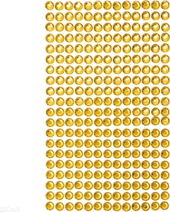 Picture of DP Craft Krysztaki samoprzylepne DPCRAFT 6mm, 260 szt. - yellow Dalprint