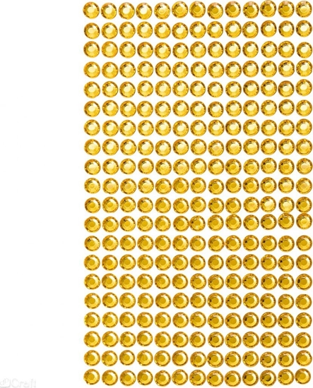 Picture of DP Craft Krysztaki samoprzylepne DPCRAFT 6mm, 260 szt. - yellow Dalprint