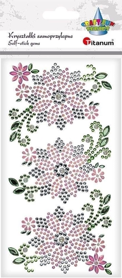 Picture of DP Craft Krysztaki samoprzylepne Kwiaty 5szt