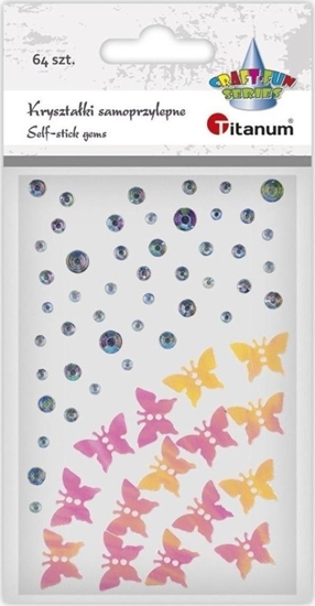 Picture of DP Craft Krysztaki samoprzylepne Motyle i dety 64szt
