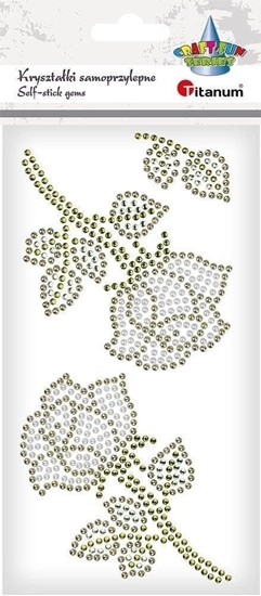 Picture of DP Craft Krysztaki samoprzylepne Róe zoto-biae 2szt