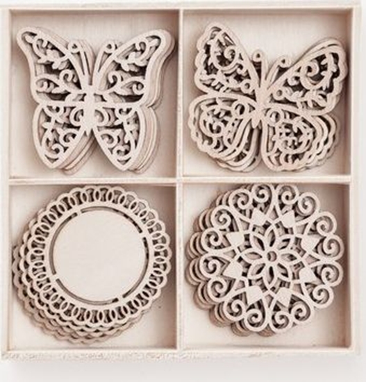 Picture of DP Craft Ksztaty z drewna DPCRAFT Dekory i motyle 20szt. Dalprint