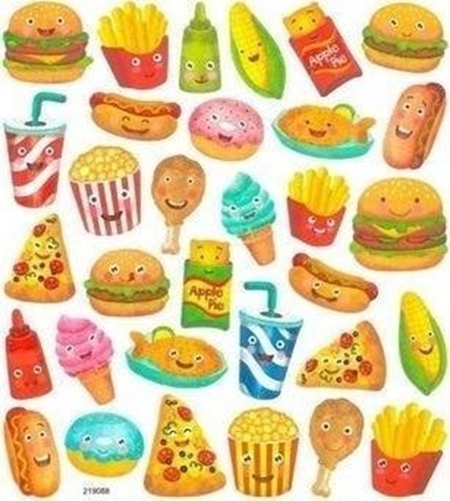 Picture of DP Craft Naklejki z brokatem Przekski 32szt