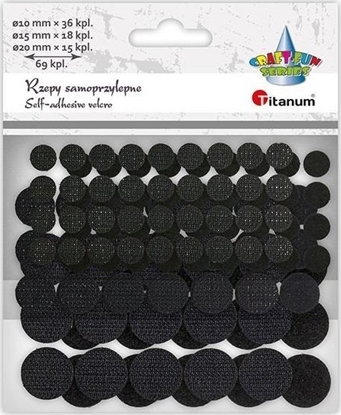 Picture of DP Craft Rzepy samoprzylepne okrge czarne 69kpl