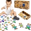 Изображение Drewniana Ukadanka amigówka Puzzle Niedwiedzie Elementy Klocki Ksztaty Puz-12141