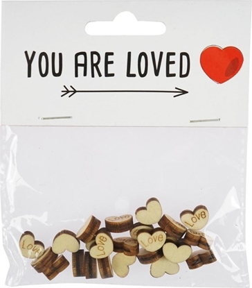 Изображение Drewniane serduszka mini 24szt