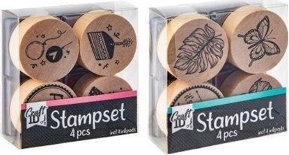 Picture of Drewniany zestaw stempli 4szt mix