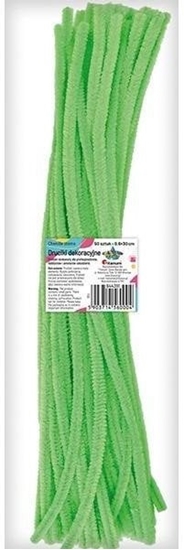Picture of Druciki dekoracyjne 0,6x30cm fluo zielone 50szt