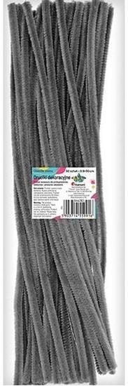 Picture of Druciki dekoracyjne 0,6x30cm szare 50szt