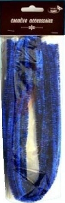 Picture of Druty chenille niebieskie 9mmx50cm 10szt